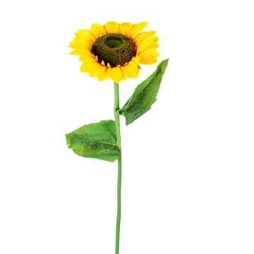 Yapay Ayçiçeği, Dal, Sarı-Yeşil - 30x95 cm