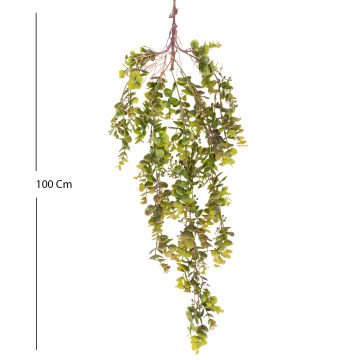 Yapay Bitki Sarkan Sarmaşık Okaliptus Kızıl-Yeşil 100 Cm.