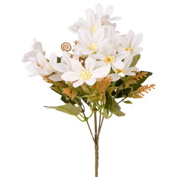 Yapay Çiçek, Lilyum-Zambak Demeti, Beyaz - 30 cm
