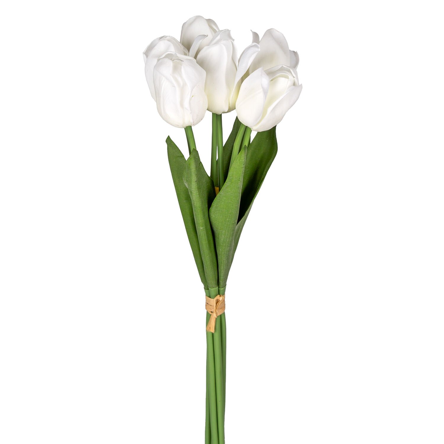 Yapay Çiçek Lale Islak Dokulu Beyaz 44 Cm.