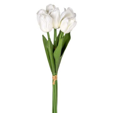 Yapay Çiçek Lale Islak Dokulu Beyaz 44 Cm.