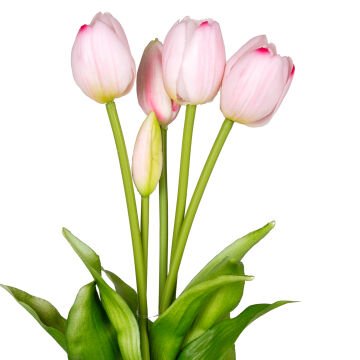 Yapay Çiçek Lale Islak Dokulu Pembe 40 Cm.