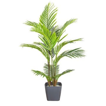 Yapay Palmiye Ağacı, Gerçek Dokulu, Yeşil - 12 Yapraklı, 125 cm