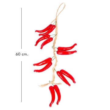 Yapay Salkım Kırmızı Biber 60 Cm.