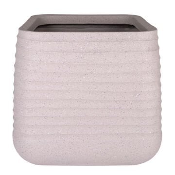 Kare İç ve Dış Mekan Plastik Saksı Bej Büyük Boy 50,5x50,5x49 Cm.