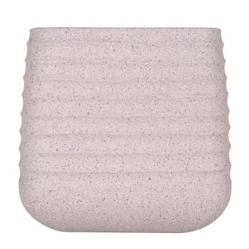 Kare İç ve Dış Mekan Plastik Saksı Bej Küçük Boy 28x28x27,5 Cm.