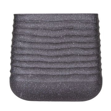 Kare İç ve Dış Mekan Plastik Saksı Siyah Orta Boy 38x38x37 Cm.