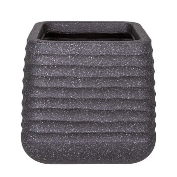 Kare İç ve Dış Mekan Plastik Saksı Siyah Küçük Boy 28x28x27,5 Cm.