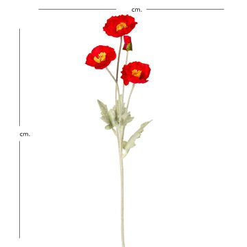 Yapay Çiçek Gelincik Kırmızı 58 Cm.