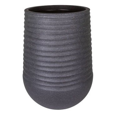Oval İç ve Dış Mekan Plastik Saksı Siyah Büyük Boy 53x53x69,5 Cm.