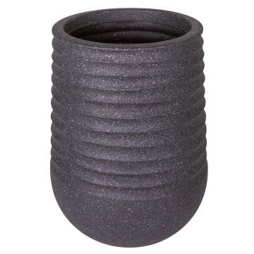 Oval İç ve Dış Mekan Plastik Saksı Siyah Küçük Boy 28x28x37 Cm.