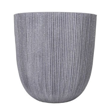 Oval İç ve Dış Mekan Plastik Saksı Gri Küçük Boy 31x31x31,5 Cm.