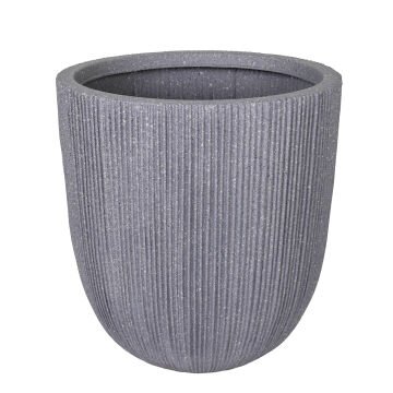 Oval İç ve Dış Mekan Plastik Saksı Gri Küçük Boy 31x31x31,5 Cm.