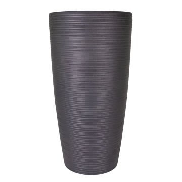 Konik İç ve Dış Mekan Plastik Saksı Antrasit Gri Büyük Boy 40x40x75,5 Cm.
