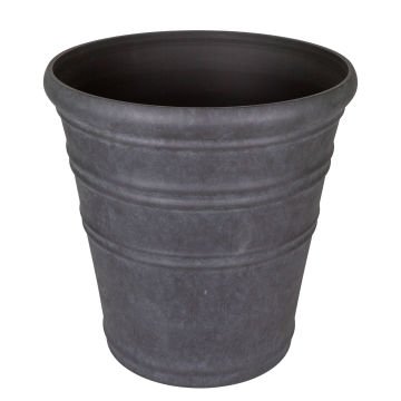 Oval İç ve Dış Mekan Plastik Saksı Kömür Siyahı Büyük Boy 55x55x53 Cm.