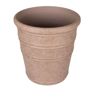 Oval İç ve Dış Mekan Plastik Saksı Vizon Orta Boy 46x46x46,5 Cm.