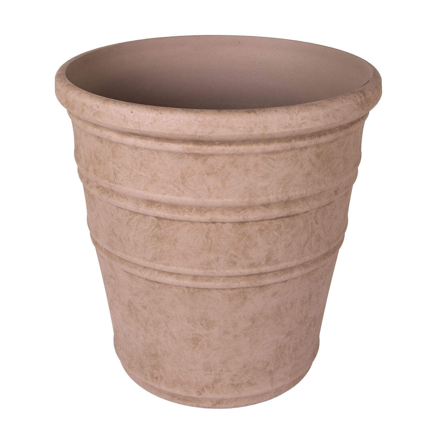 Oval İç ve Dış Mekan Plastik Saksı Vizon Küçük Boy 40x40x41,5 Cm.