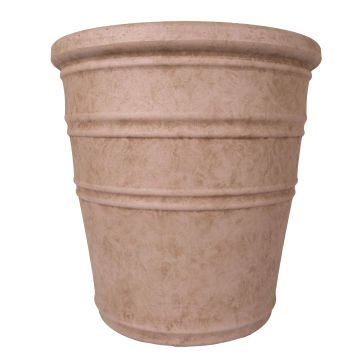 Oval İç ve Dış Mekan Plastik Saksı Vizon Küçük Boy 40x40x41,5 Cm.