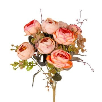 Yapay Çiçek, Şakayık Demet, Pembe - 9 Dal, 42 cm