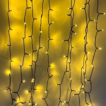 Yılbaşı Led Işık, Gün Işığı - 100 Ledli, USB Girişli, Pilli, Yeşil Kablo, 10 Metre