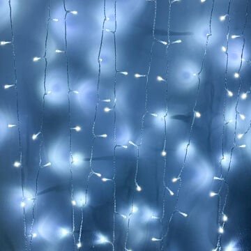 Yılbaşı Led Işık 100 Ledli USB Girişli+Pilli Şeffaf Kablo 10 Metre Beyaz Işık