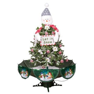 Yılbaşı Kar Fıskiyeli Kardan Adam - Işıklı, Müzikli, 105x162 cm