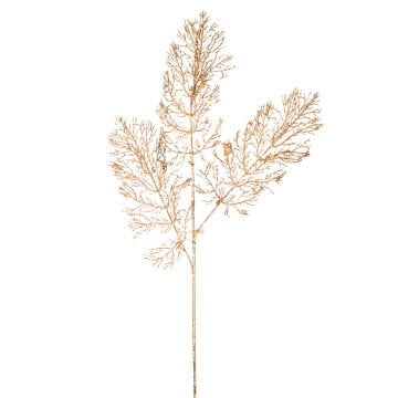 Yapay Dal, Simli, Gold - 76 cm