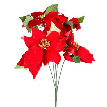 Yılbaşı Çiçeği, Puansetya Demet, Kırmızı - 60 cm