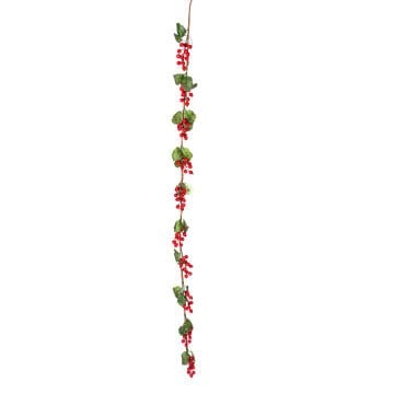 Yılbaşı Süsü, Pike Berry Garland, Kırmızı-Yeşil - 150 cm