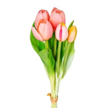 Yapay Lale, Pembe - 3 Çiçek, 2 Tomurcuklu, 33 cm