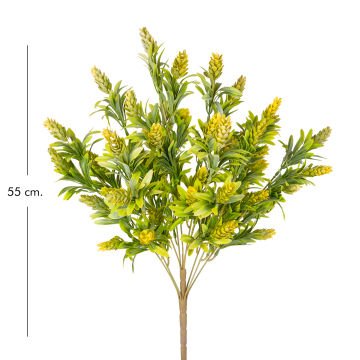 Yapay Çiçekli Bitki Sarı-Yeşil 55 Cm.