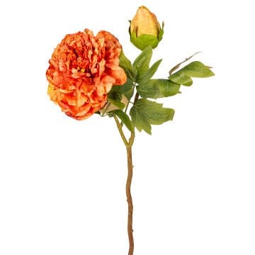 Yapay Çiçek, Şakayık, Turuncu - Tomurcuklu, 50 cm