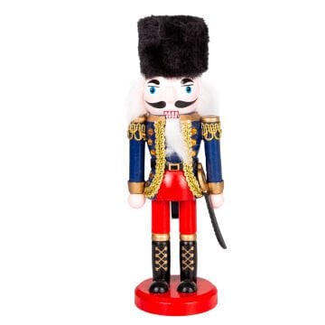 Yılbaşı Süsü, Kurşun Adam, Fındıkkıran, Kırmızı-Mavi - 6x20 cm