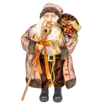 Yılbaşı Noel Baba, Asalı, Kahverengi - 25x45 cm