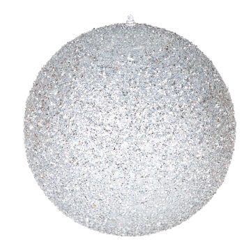 Yılbaşı Topu, Gümüş - 25 cm