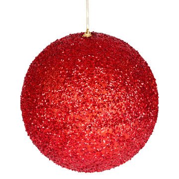 Yılbaşı Topu, Kırmızı - 20 cm