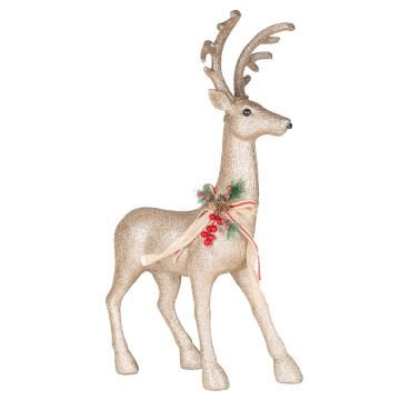 Yılbaşı Süsü, Geyik, Gold - 75x52 cm