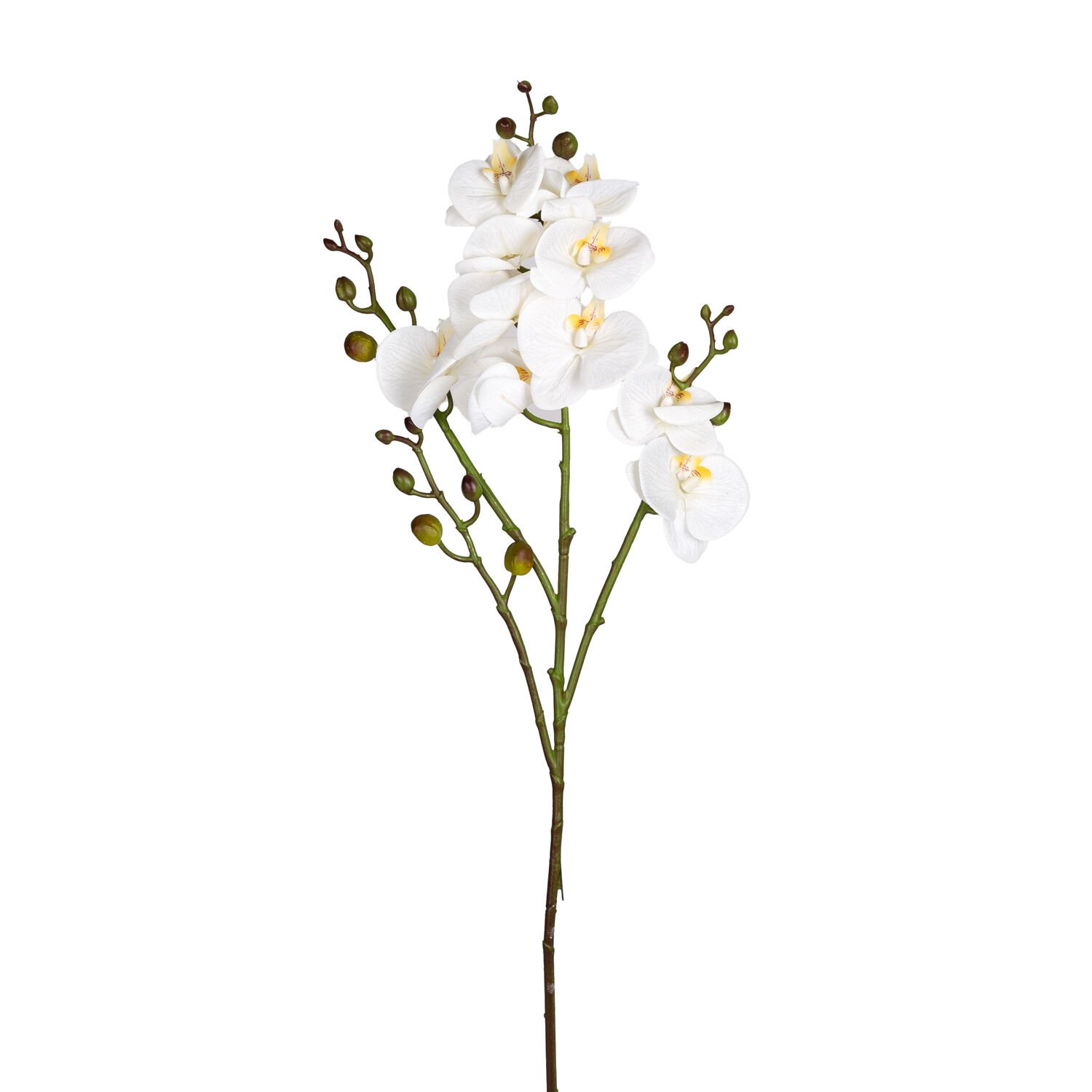 Yapay Çiçek Orkide Gerçek Dokulu Beyaz 80 Cm.