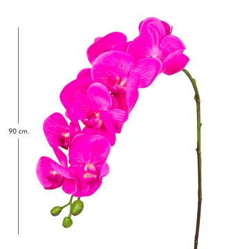 Yapay Çiçek Orkide Gerçek Dokulu Fuşya 90 Cm.