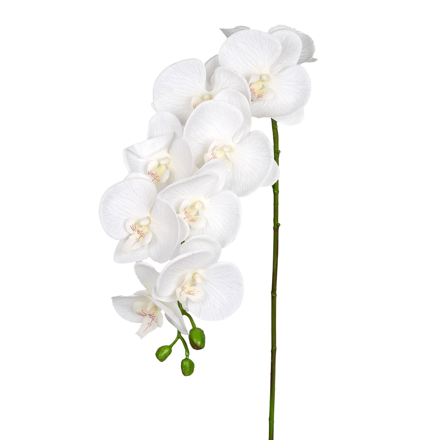 Yapay Çiçek Orkide Gerçek Dokulu Beyaz 95 Cm.