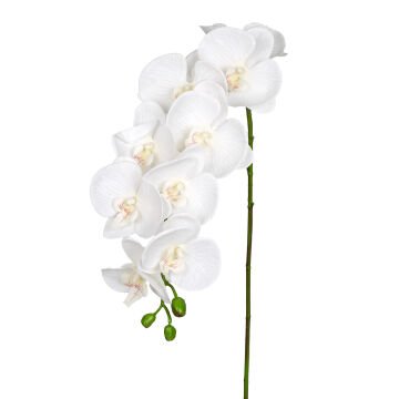 Yapay Çiçek Orkide Gerçek Dokulu Beyaz 95 Cm.