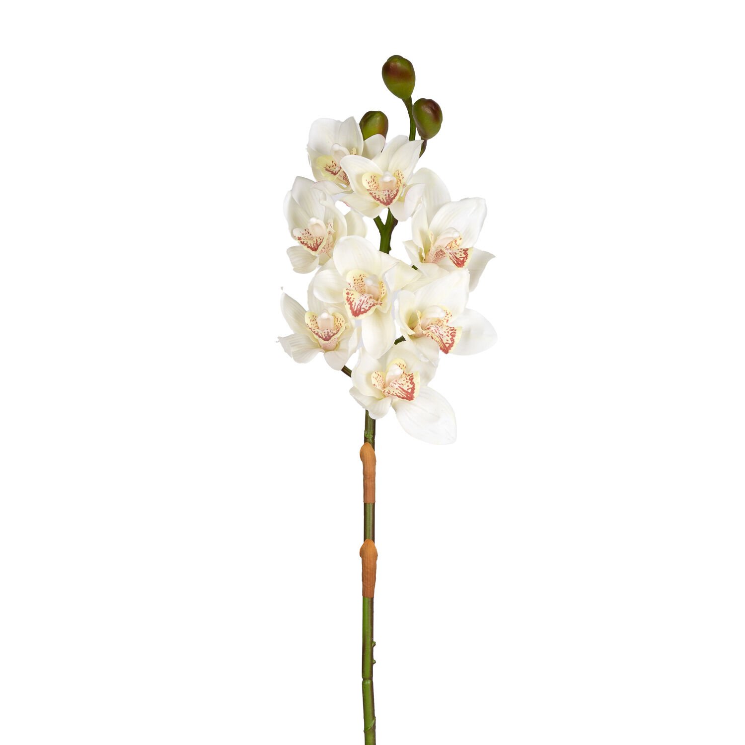 Yapay Çiçek Orkide Gerçek Dokulu Beyaz 75 Cm.