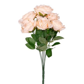 Yapay Çiçek Gül Buketi 7 Çiçekli Somon 42 Cm.
