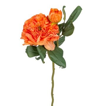 Yapay Çiçek, Şakayık, Tomurcuklu, Turuncu - 50 cm