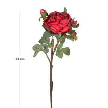 Yapay Çiçek Şakayık Dalı Kırmızı 58 Cm.