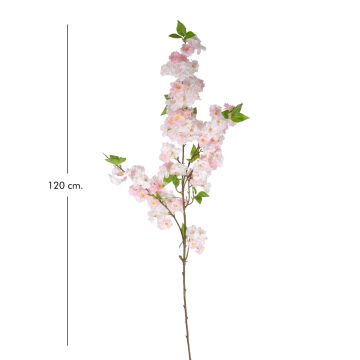 Yapay Çiçek Bahar Dalı Pembe-Beyaz 120 Cm.
