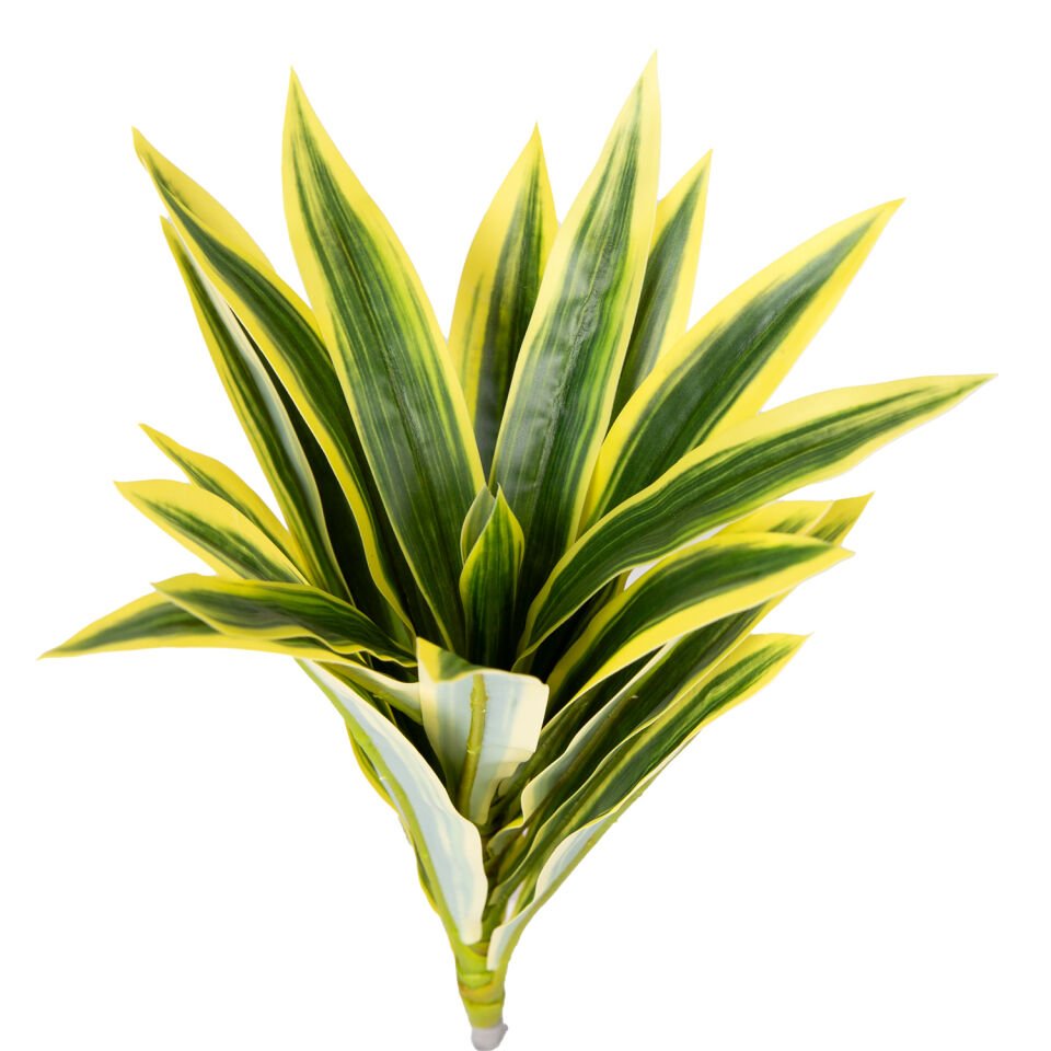 Yapay Yuka Bitkisi, Yeşil/Sarı - 25 cm