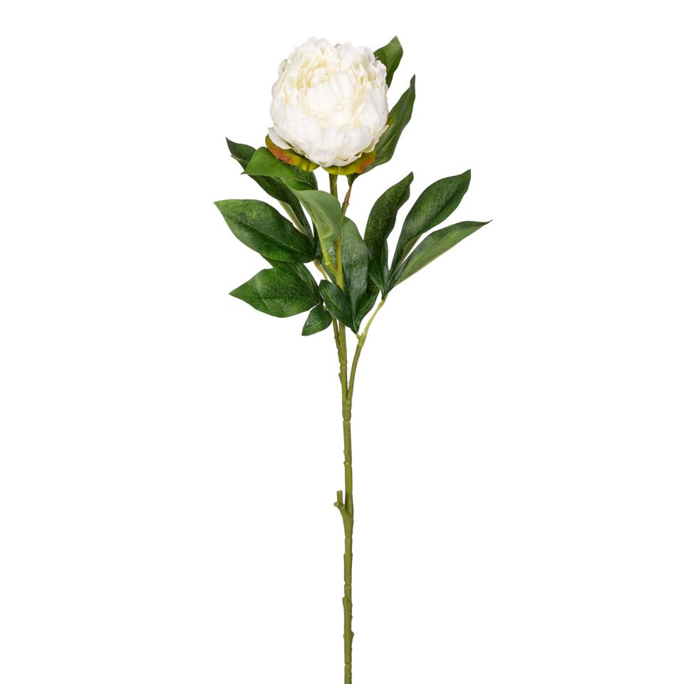 Yapay Çiçek, Şakayık, Beyaz - 77 cm