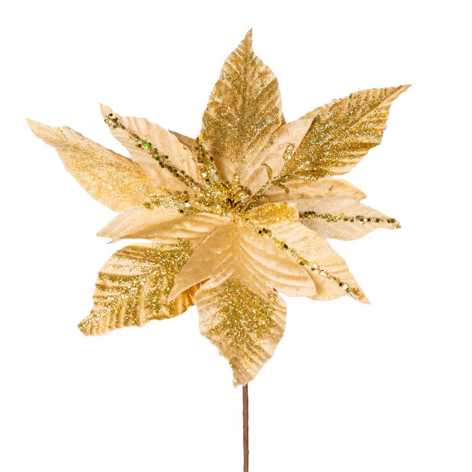 Yılbaşı Çiçeği, Gold - 30 cm