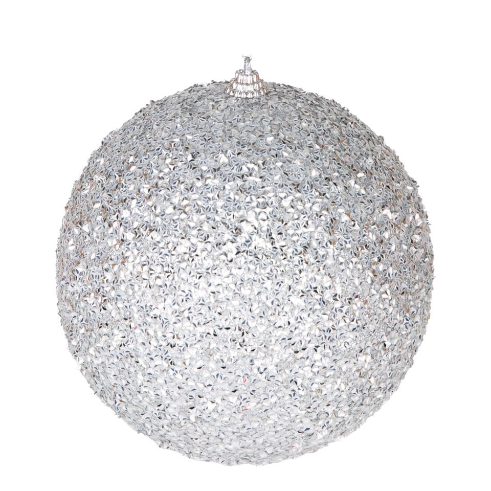 Yılbaşı Topu, Gümüş - 15 cm